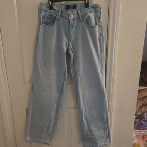 Hollister Low-Rise Baggy Jeans in Light Blue